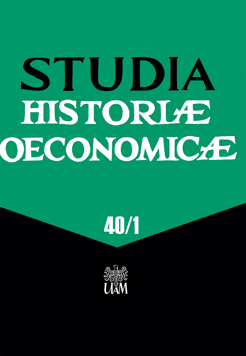 Studia Historiae Oeconomicae vol. 40