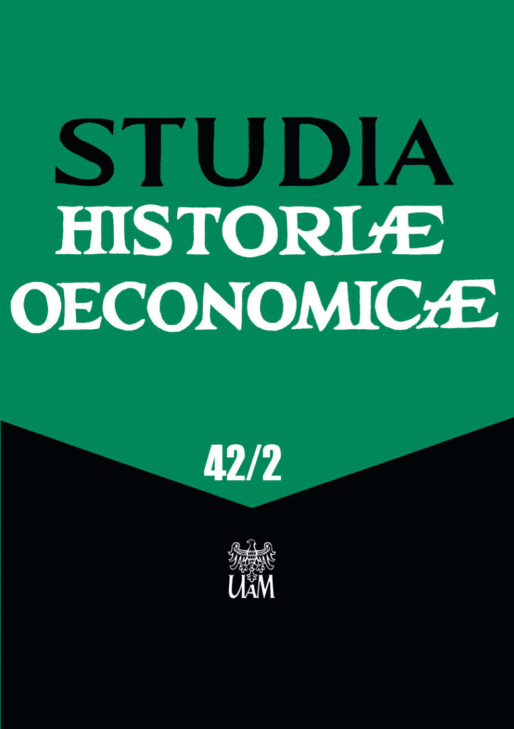 Studia Historiae Oeconomicae, t. 42/2